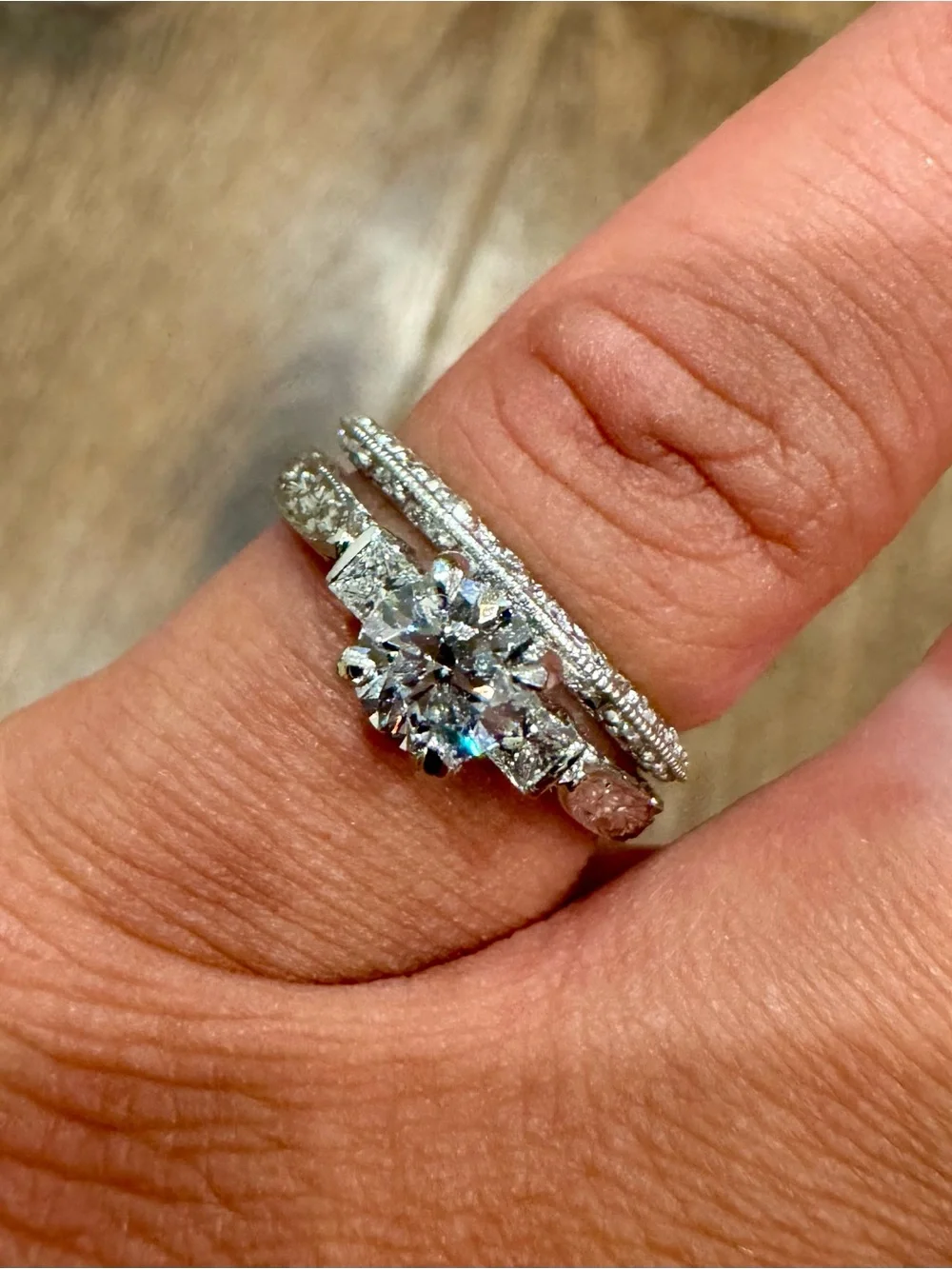 TACORI Platinum Diamond Engagement Ring Set